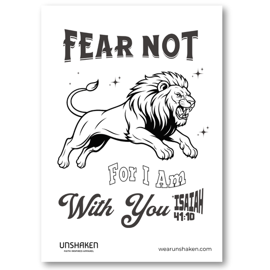 FEAR NOT Coloring Page
